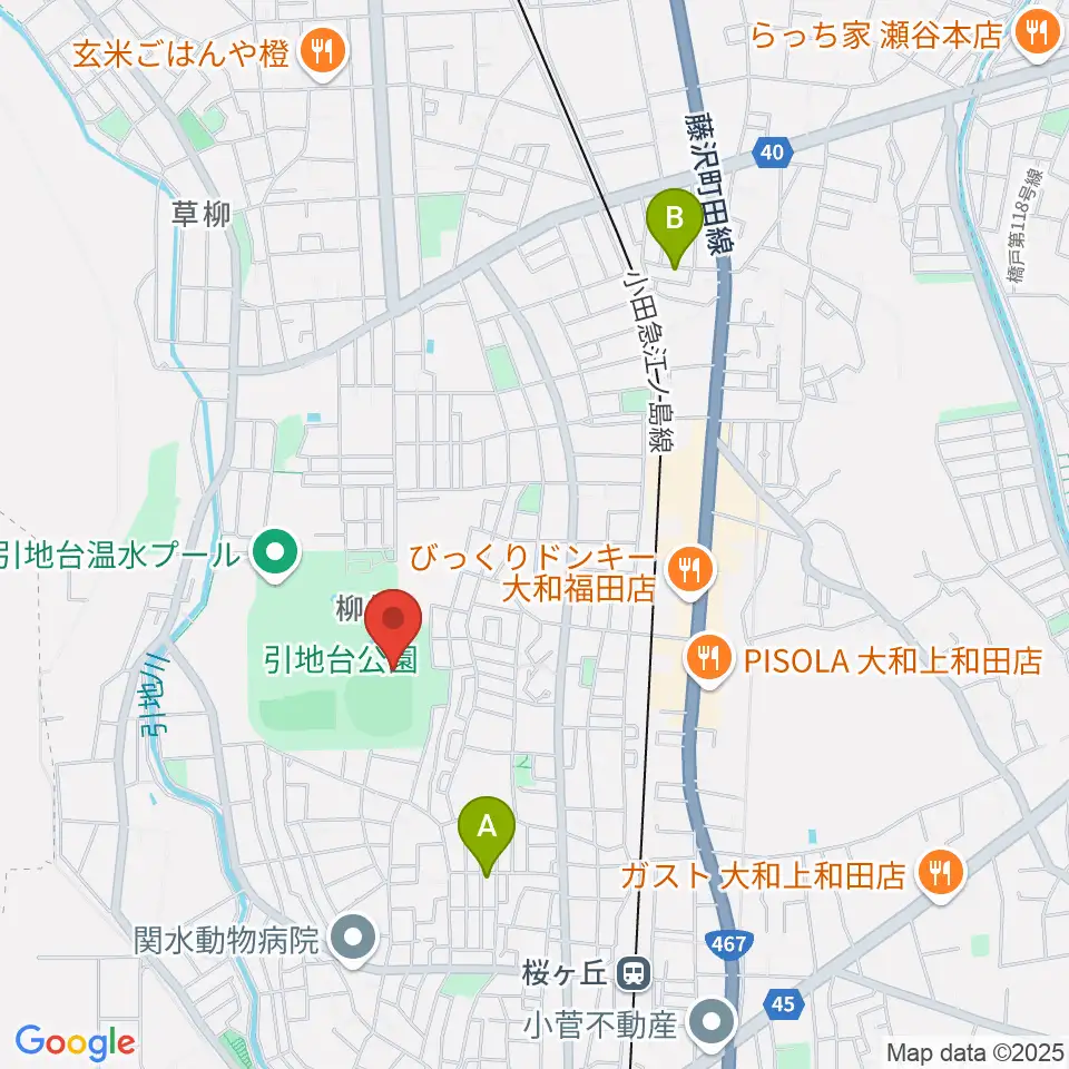 大和スタジアム周辺のホテル一覧地図