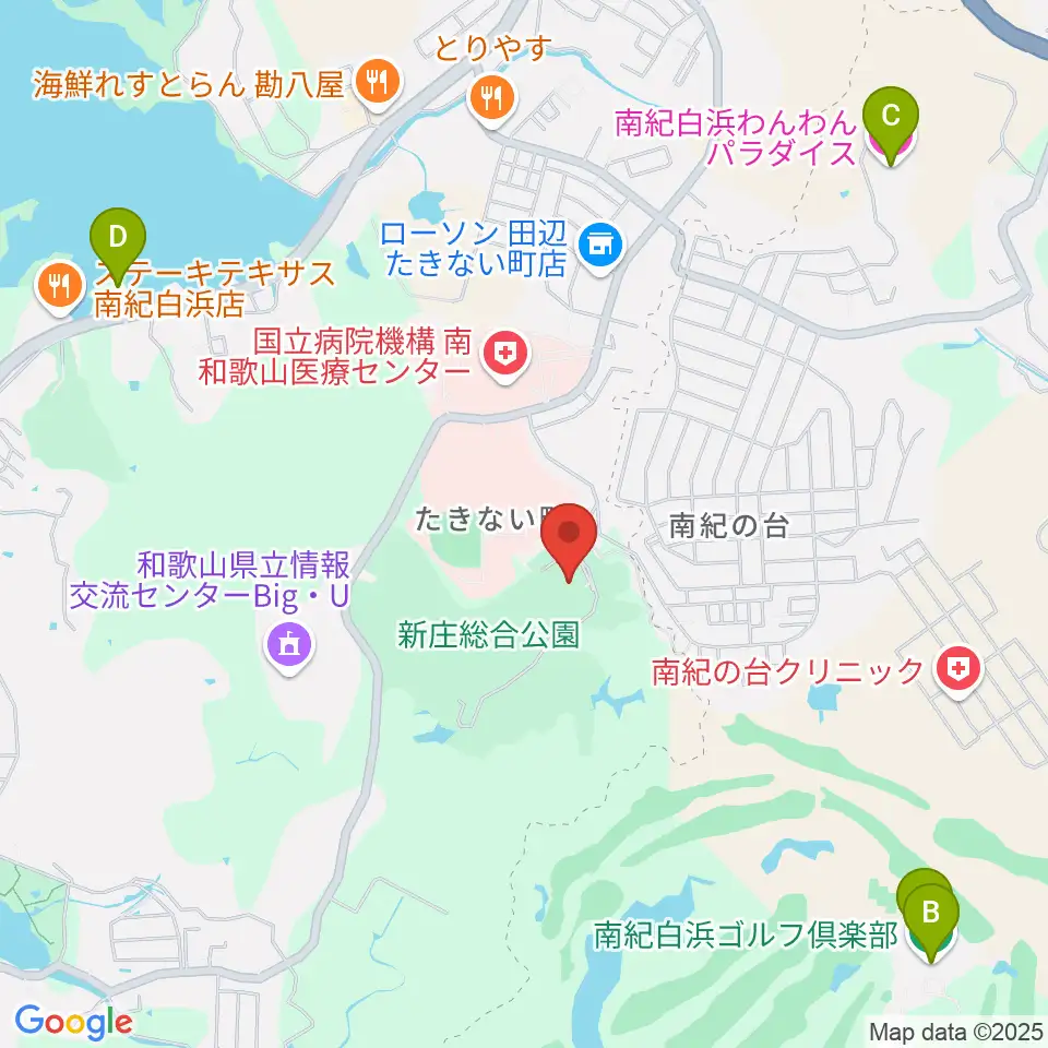 田辺市立美術館周辺のホテル一覧地図