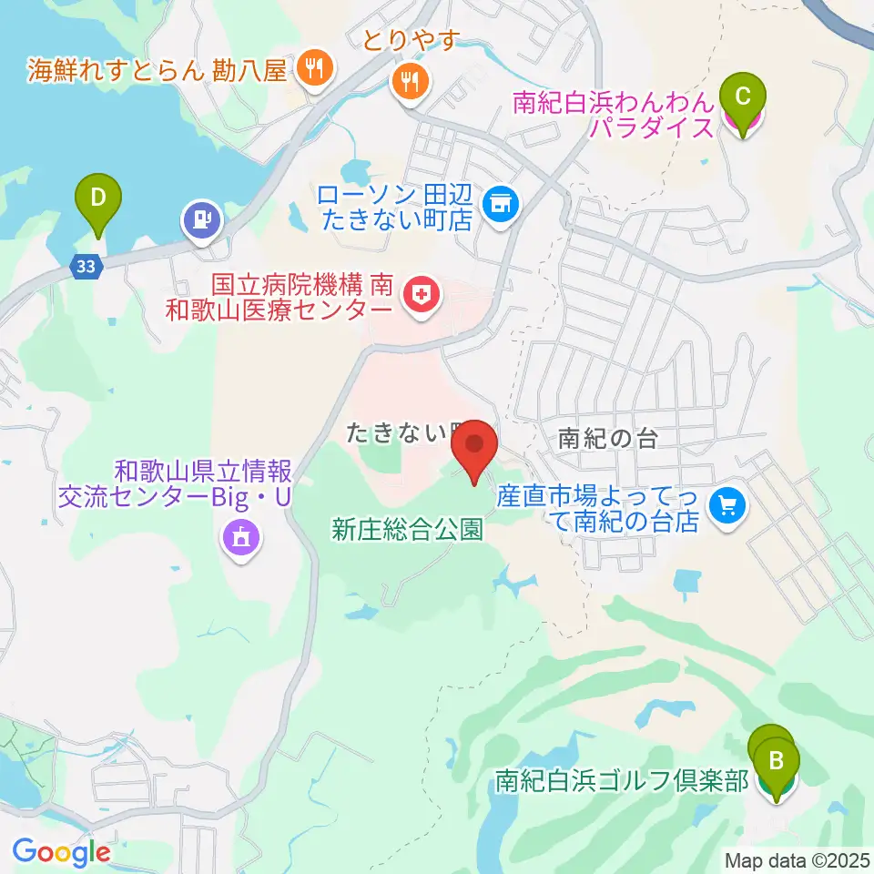 田辺市立美術館周辺のホテル一覧地図
