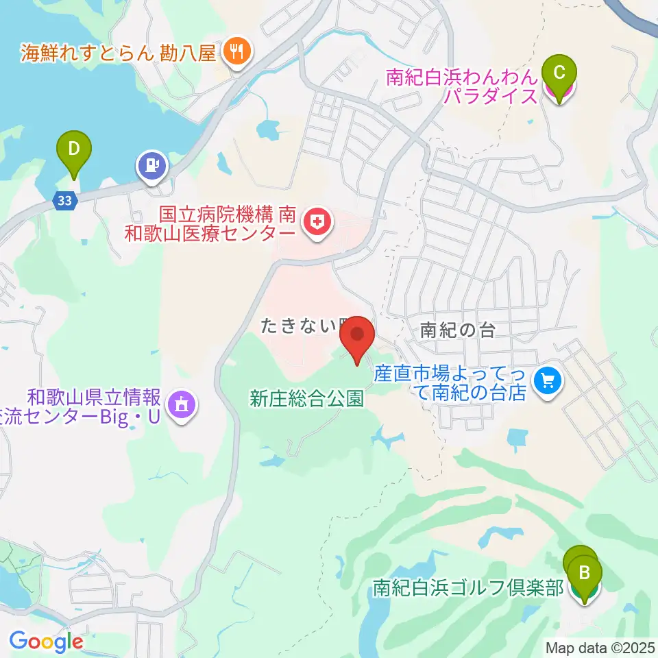 田辺市立美術館周辺のホテル一覧地図