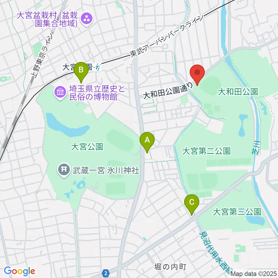 レジデンシャルスタジアム大宮周辺のホテル一覧地図