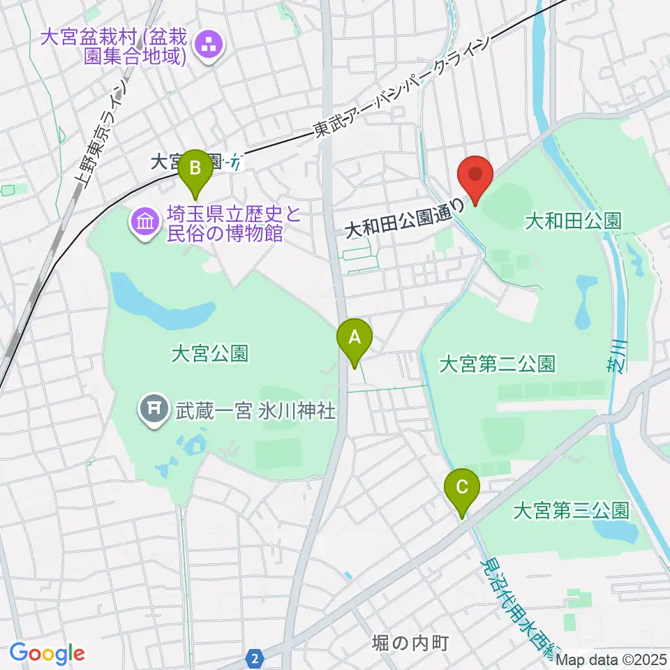 レジデンシャルスタジアム大宮周辺のホテル一覧地図