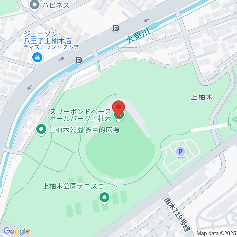 スリーボンドベースボールパーク上柚木周辺のホテル一覧地図