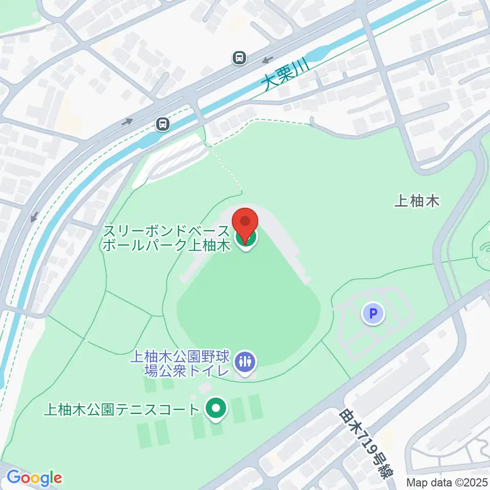 スリーボンドベースボールパーク上柚木周辺のホテル一覧地図