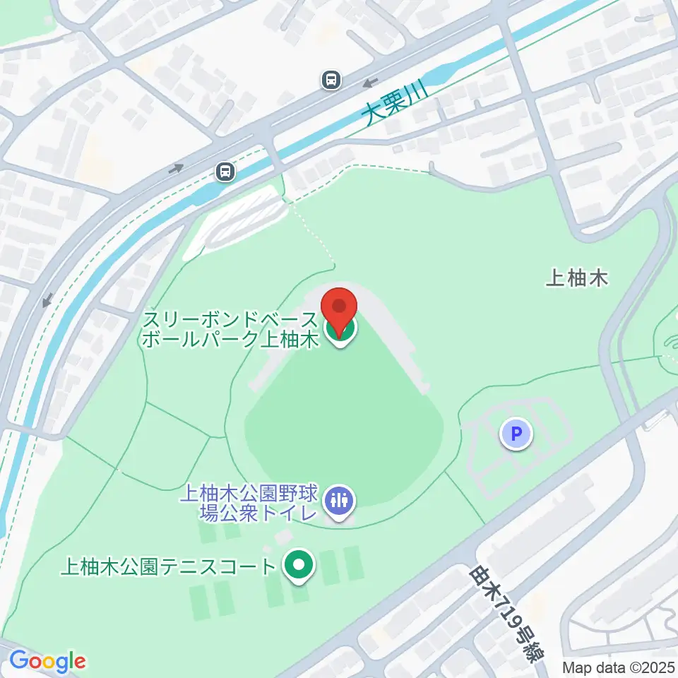 スリーボンドベースボールパーク上柚木周辺のホテル一覧地図