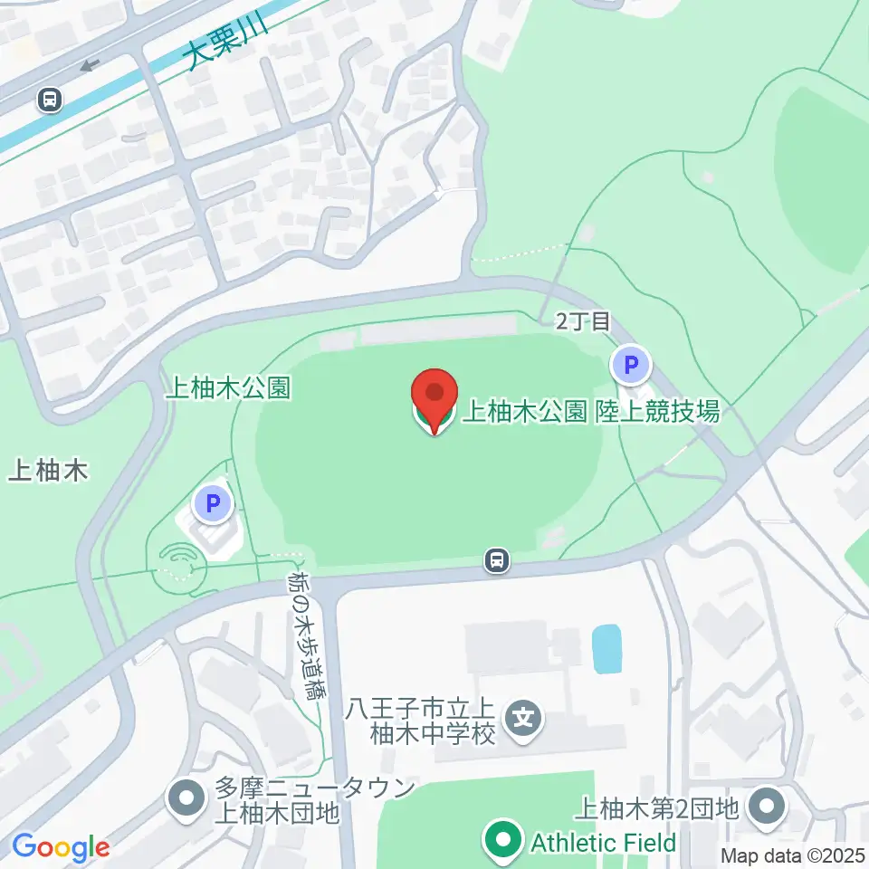 上柚木公園陸上競技場周辺のホテル一覧地図