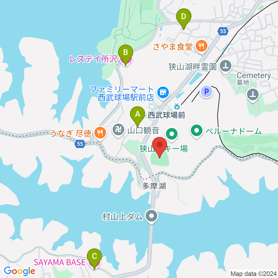 CAR3219フィールド周辺のホテル一覧地図