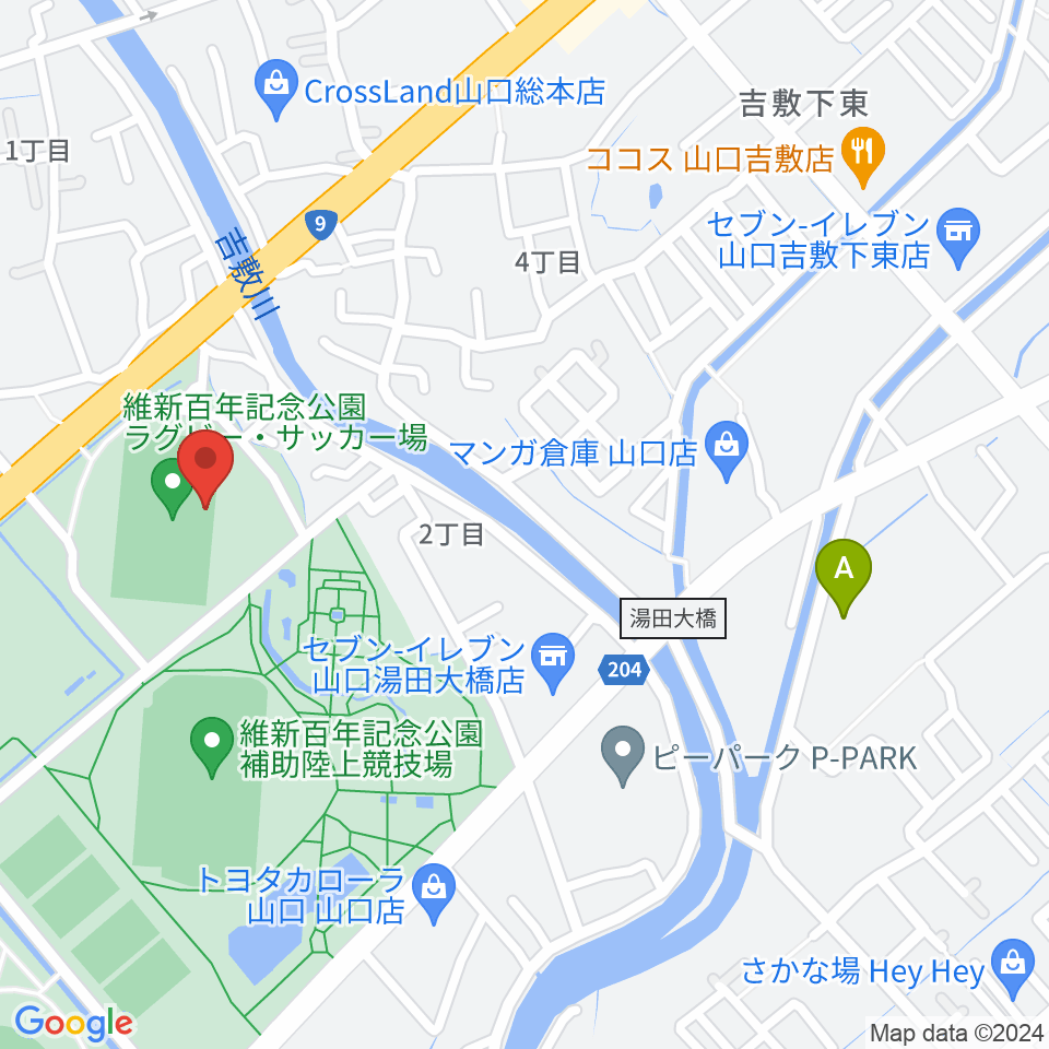 維新百年記念公園ラグビー・サッカー場周辺のホテル一覧地図