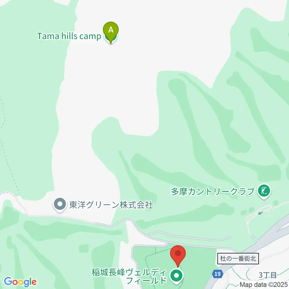 稲城長峰ヴェルディフィールド周辺のホテル一覧地図
