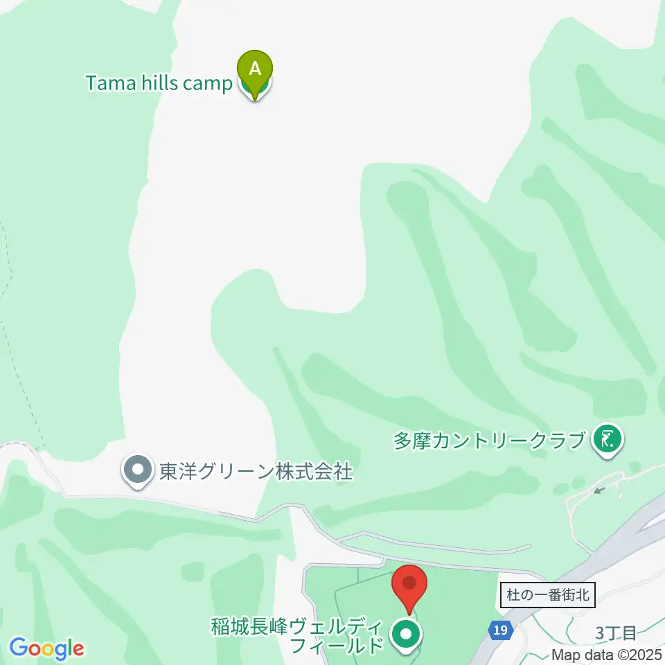 稲城長峰ヴェルディフィールド周辺のホテル一覧地図