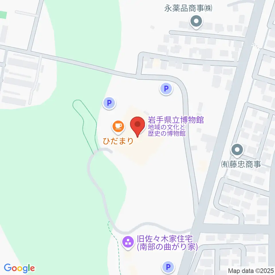 岩手県立博物館周辺のホテル一覧地図