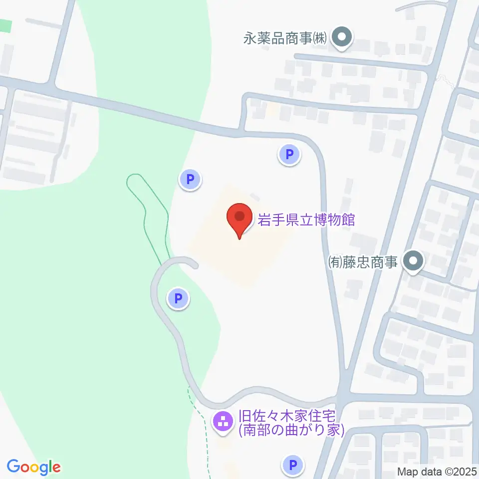 岩手県立博物館周辺のホテル一覧地図