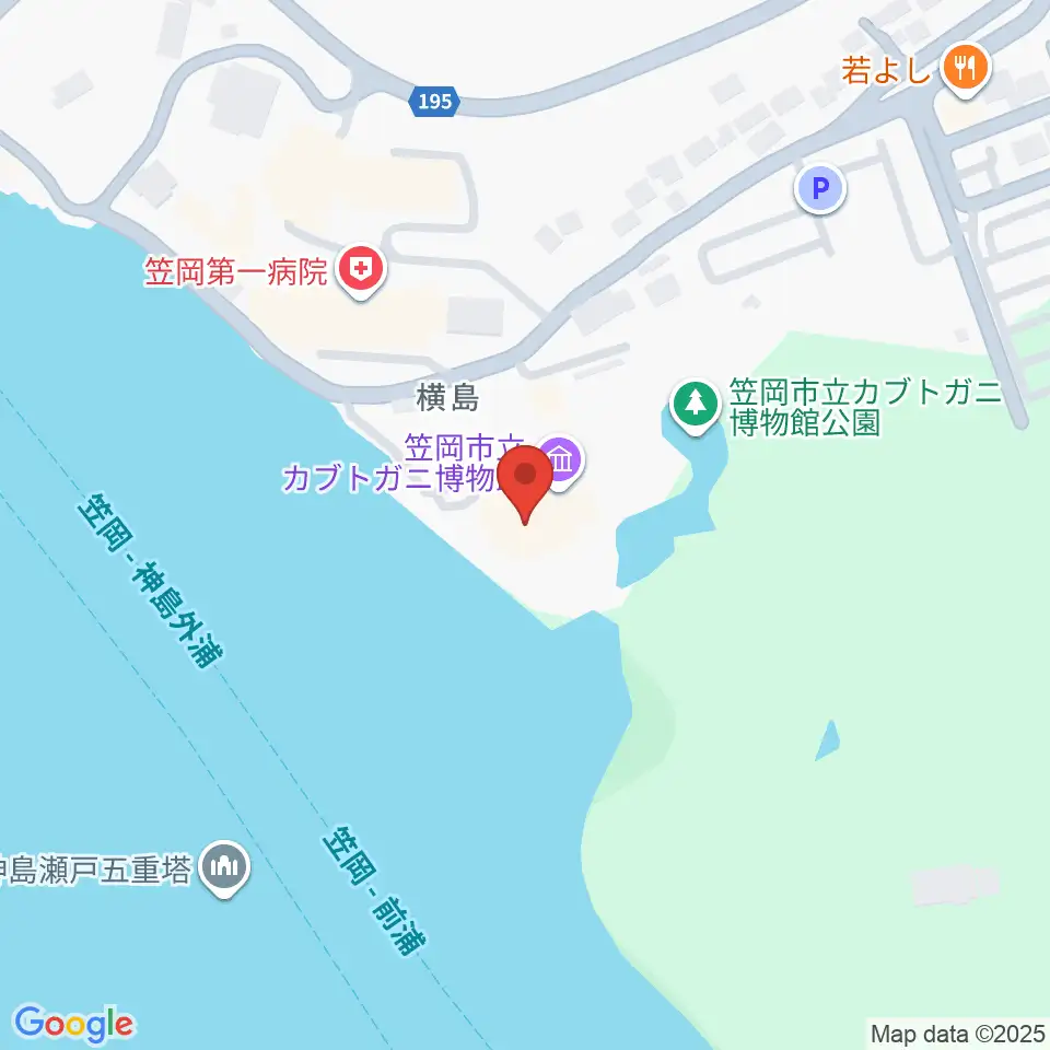 笠岡市立カブトガニ博物館周辺のホテル一覧地図