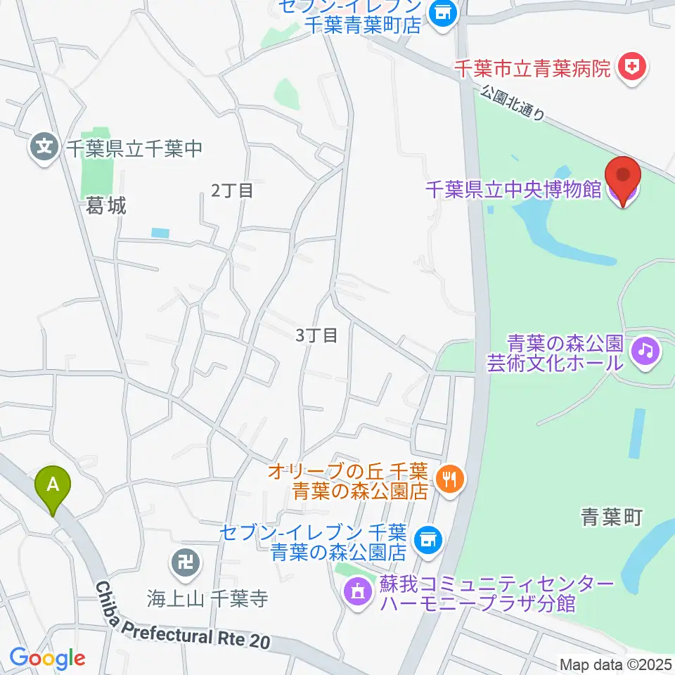 千葉県立中央博物館周辺のホテル一覧地図