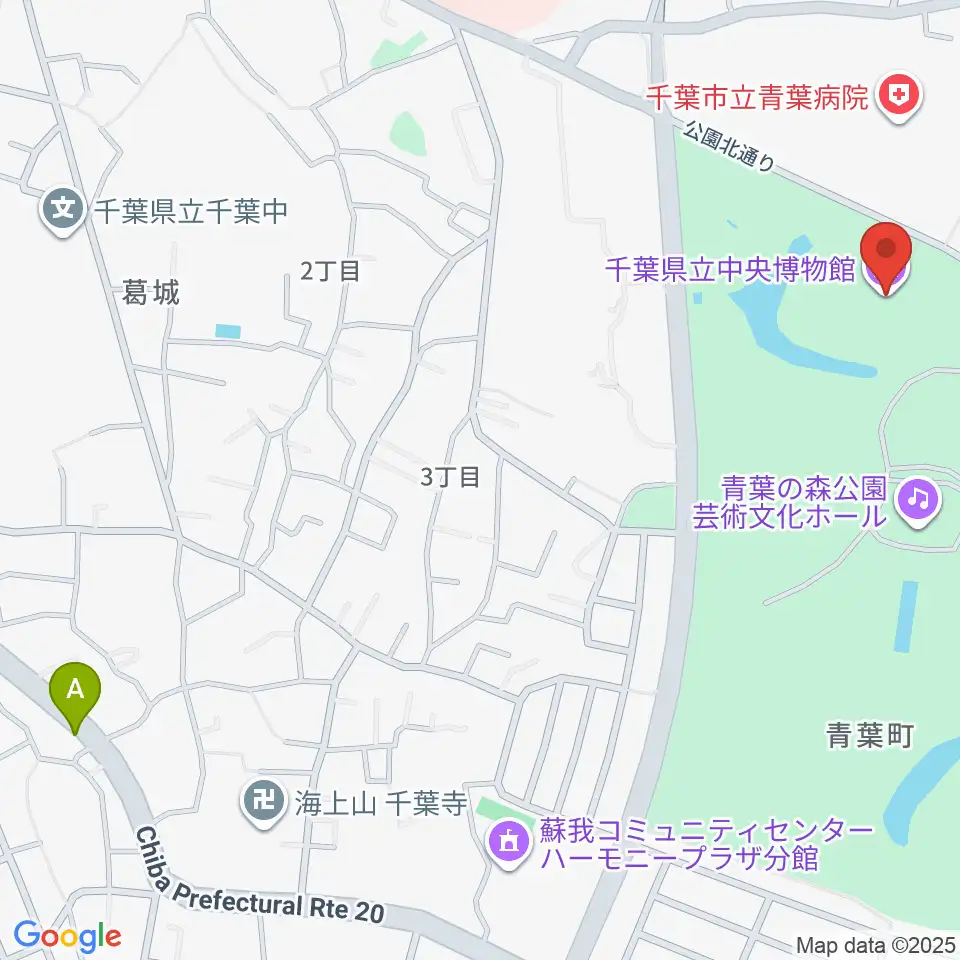 千葉県立中央博物館周辺のホテル一覧地図