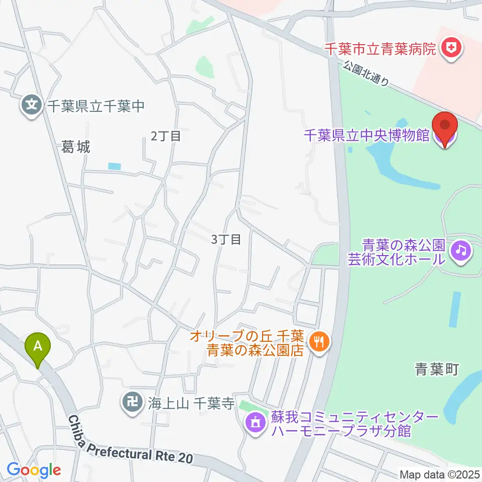 千葉県立中央博物館周辺のホテル一覧地図
