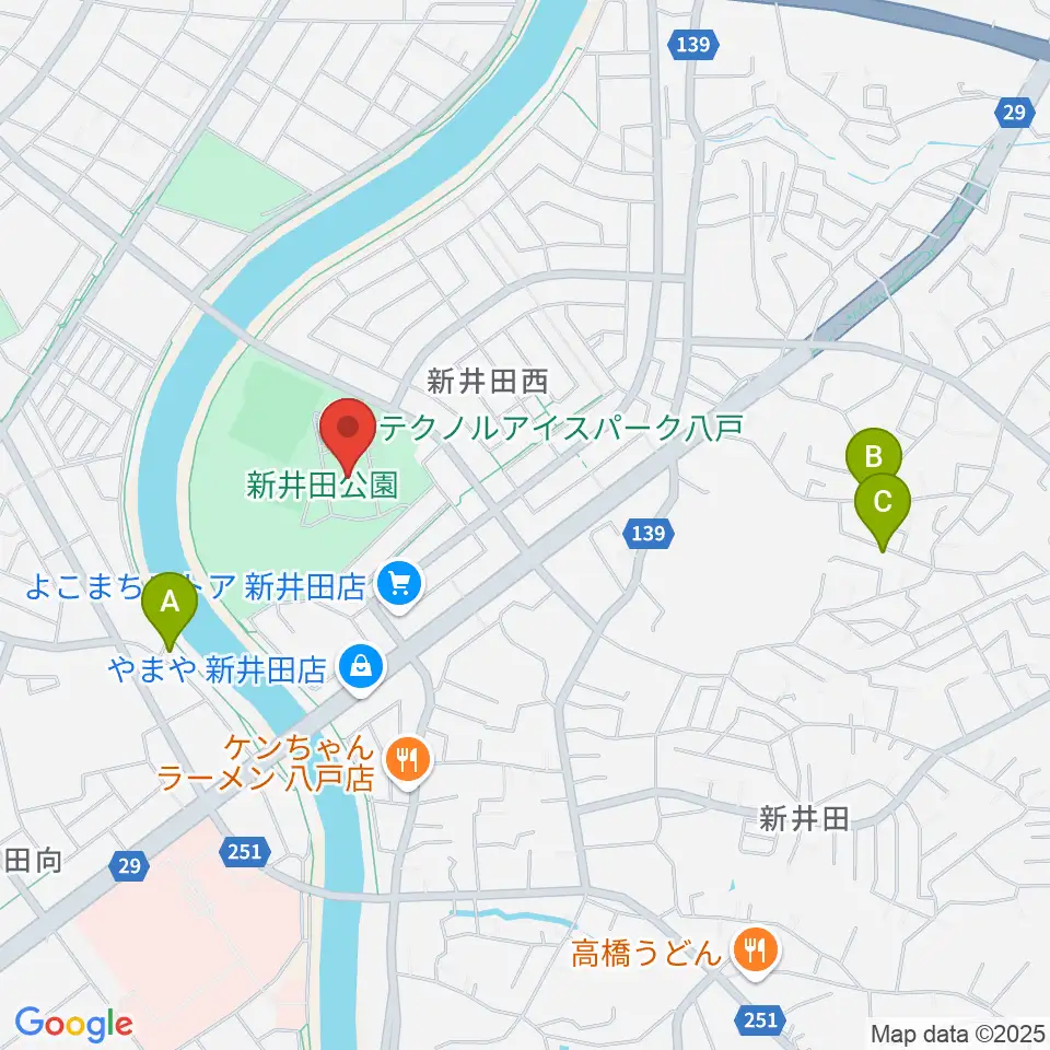 テクノルアイスパーク八戸周辺のホテル一覧地図