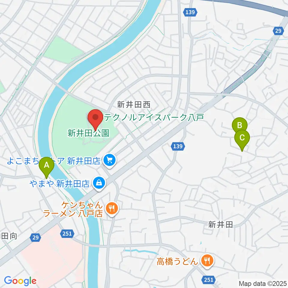 テクノルアイスパーク八戸周辺のホテル一覧地図