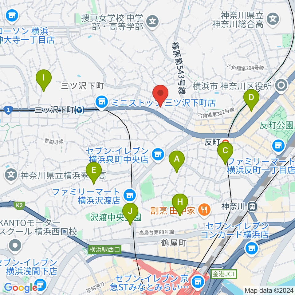 みずさわ管楽器工房周辺のホテル一覧地図