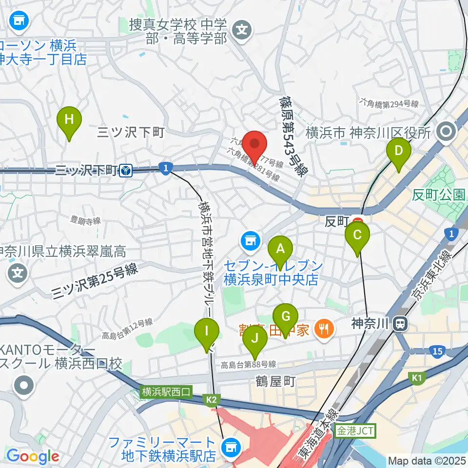 みずさわ管楽器工房周辺のホテル一覧地図
