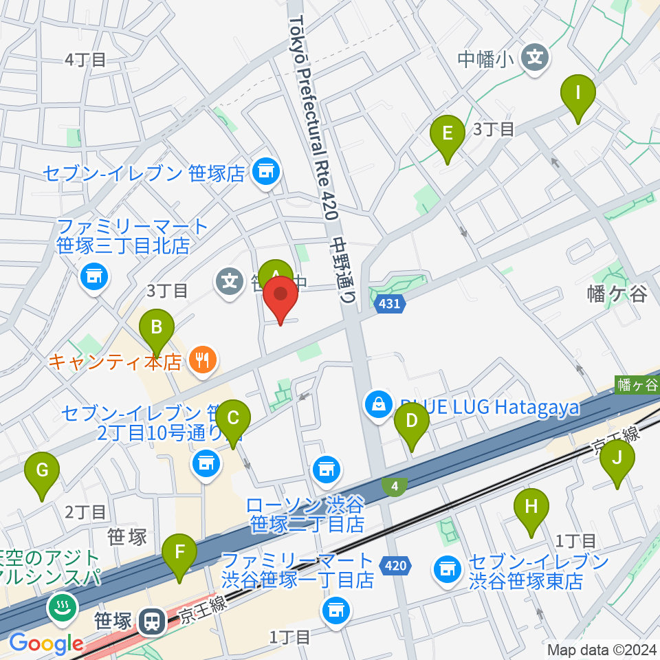 Majestic Studio周辺のホテル一覧地図