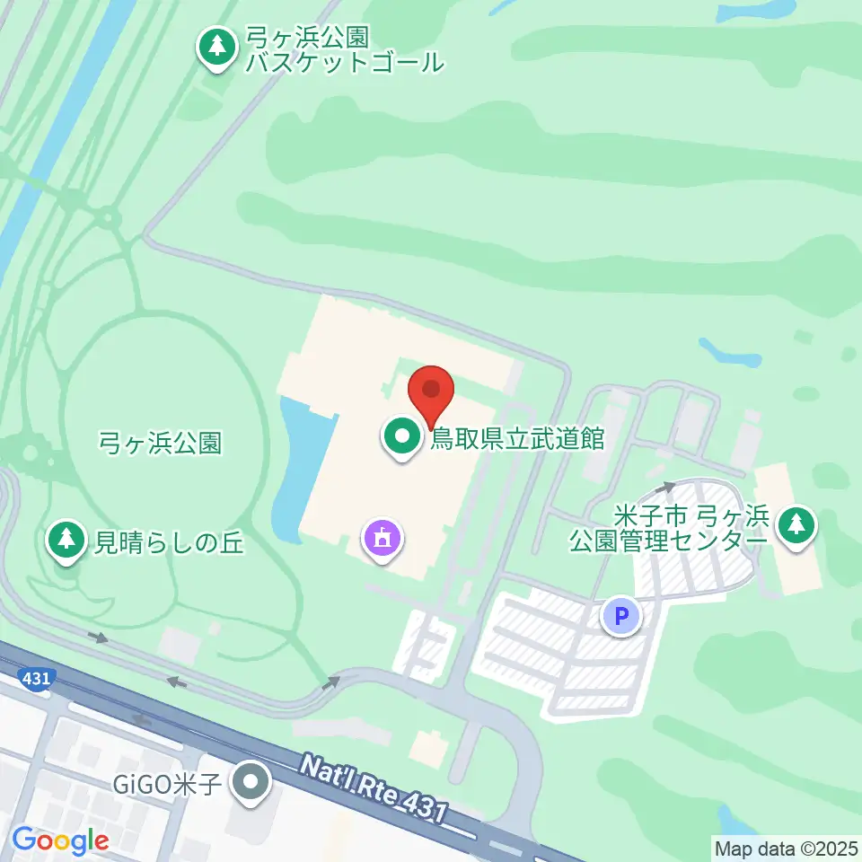 鳥取県立武道館周辺のホテル一覧地図
