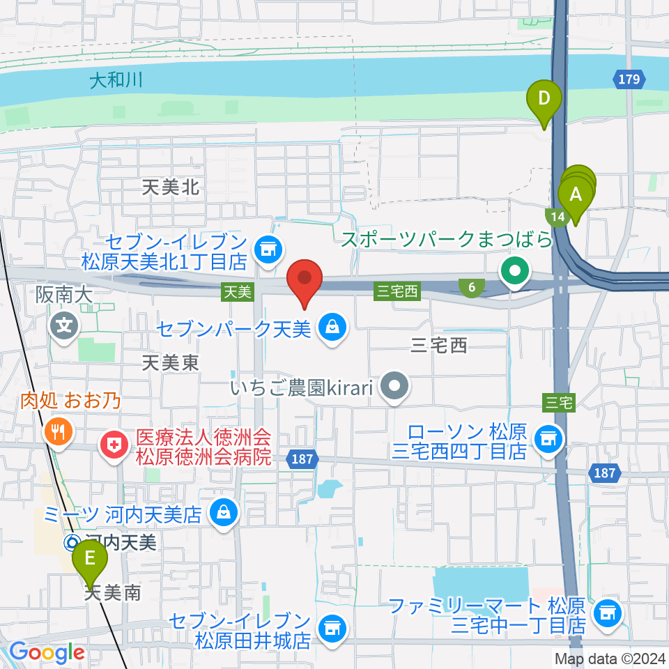 TOHOシネマズ セブンパーク天美周辺のホテル一覧地図