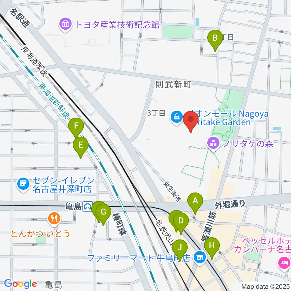 プラネタリウム満天NAGOYA周辺のホテル一覧地図
