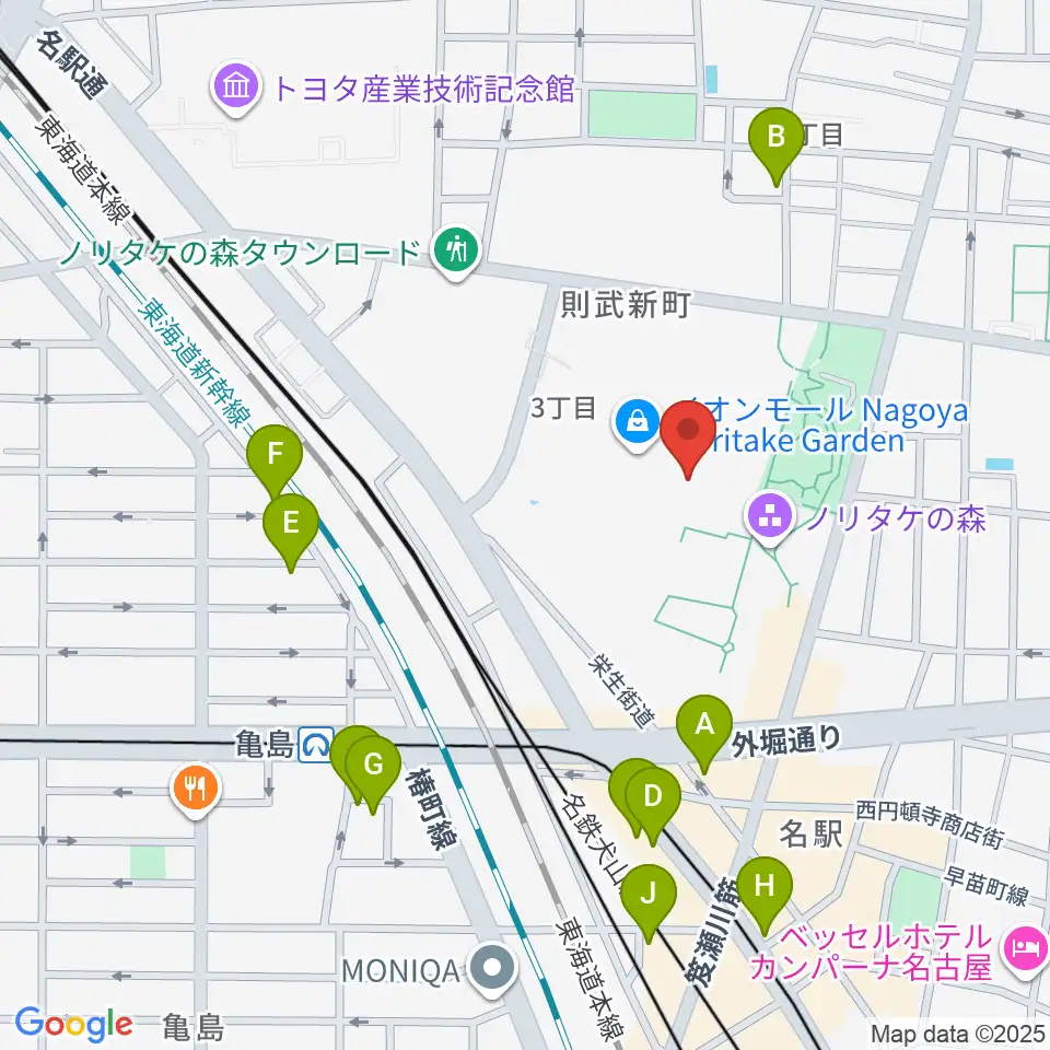 プラネタリウム満天NAGOYA周辺のホテル一覧地図