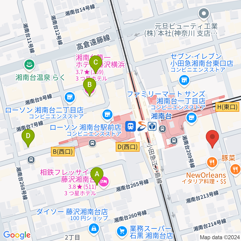 STUDIO JAMJAM周辺のホテル一覧地図