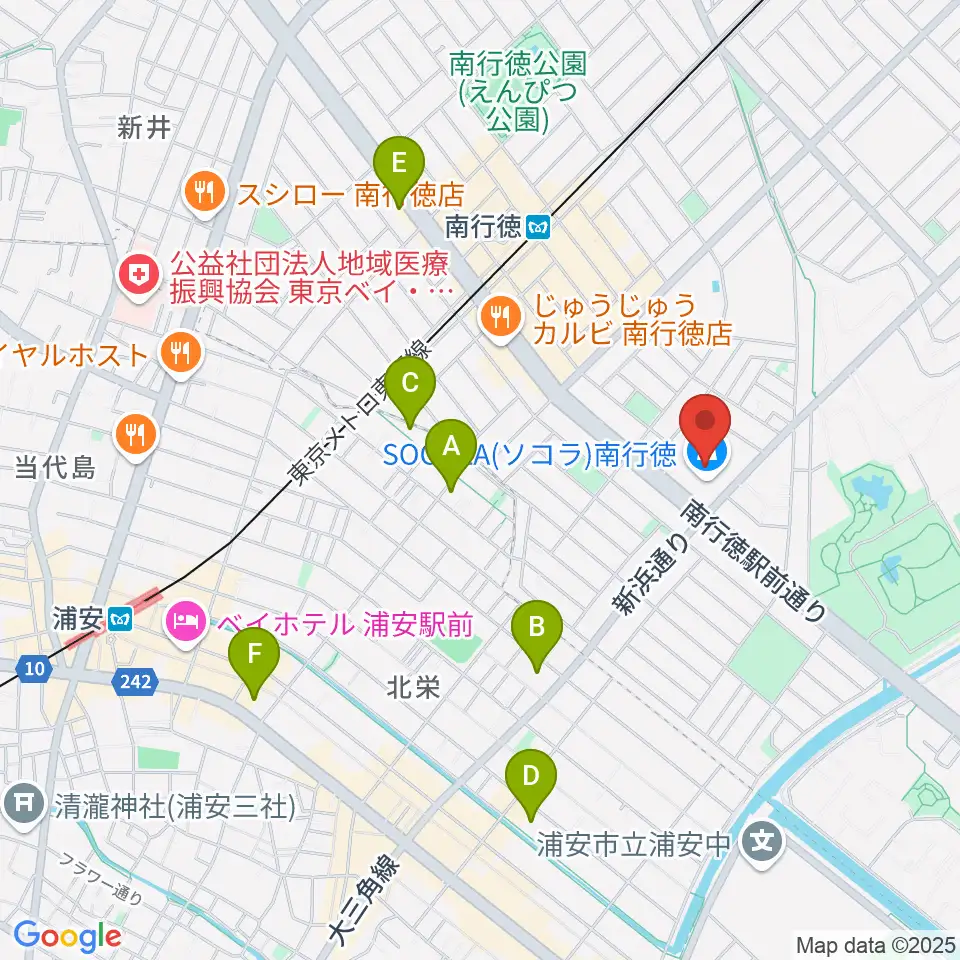 島村楽器SOCOLA 南行徳店周辺のホテル一覧地図