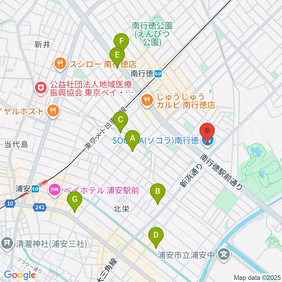 島村楽器SOCOLA 南行徳店周辺のホテル一覧地図