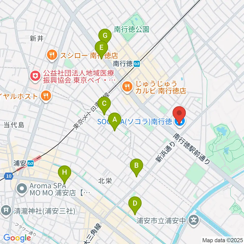 島村楽器SOCOLA 南行徳店周辺のホテル一覧地図