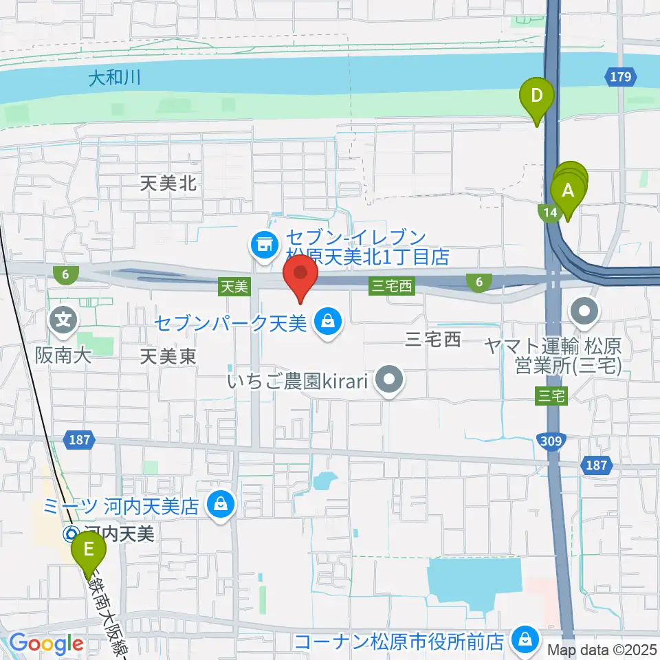 島村楽器 セブンパーク天美店周辺のホテル一覧地図