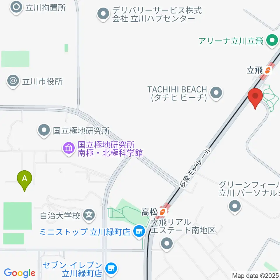 MIFAフットボールパーク立川周辺のホテル一覧地図