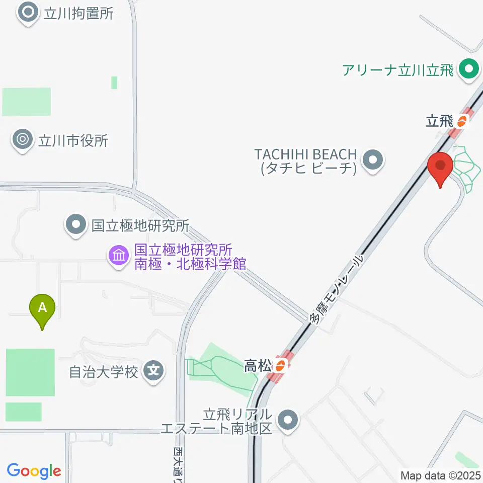 MIFAフットボールパーク立川周辺のホテル一覧地図
