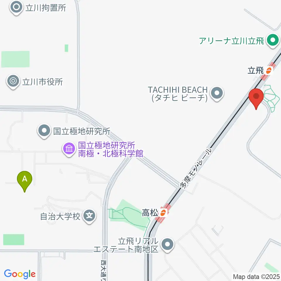 MIFAフットボールパーク立川周辺のホテル一覧地図