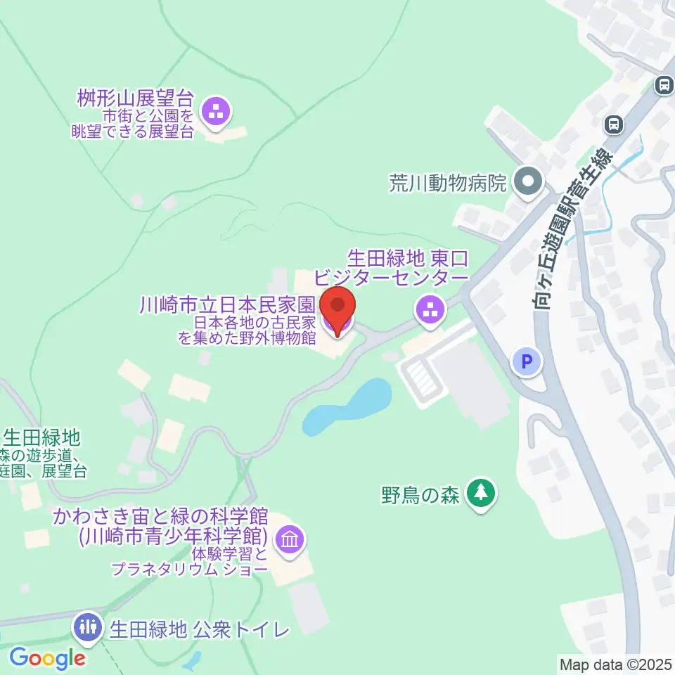 川崎市立日本民家園周辺のホテル一覧地図