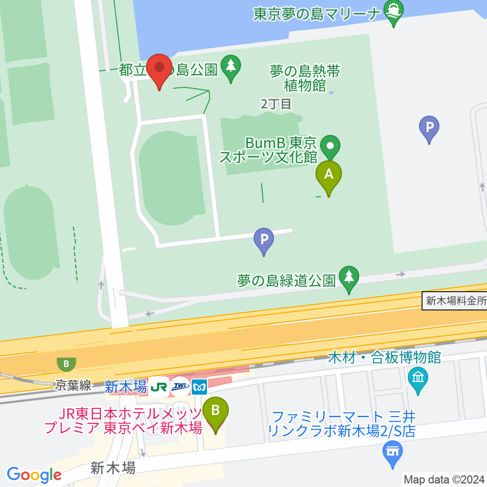 都立第五福竜丸展示館周辺のホテル一覧地図