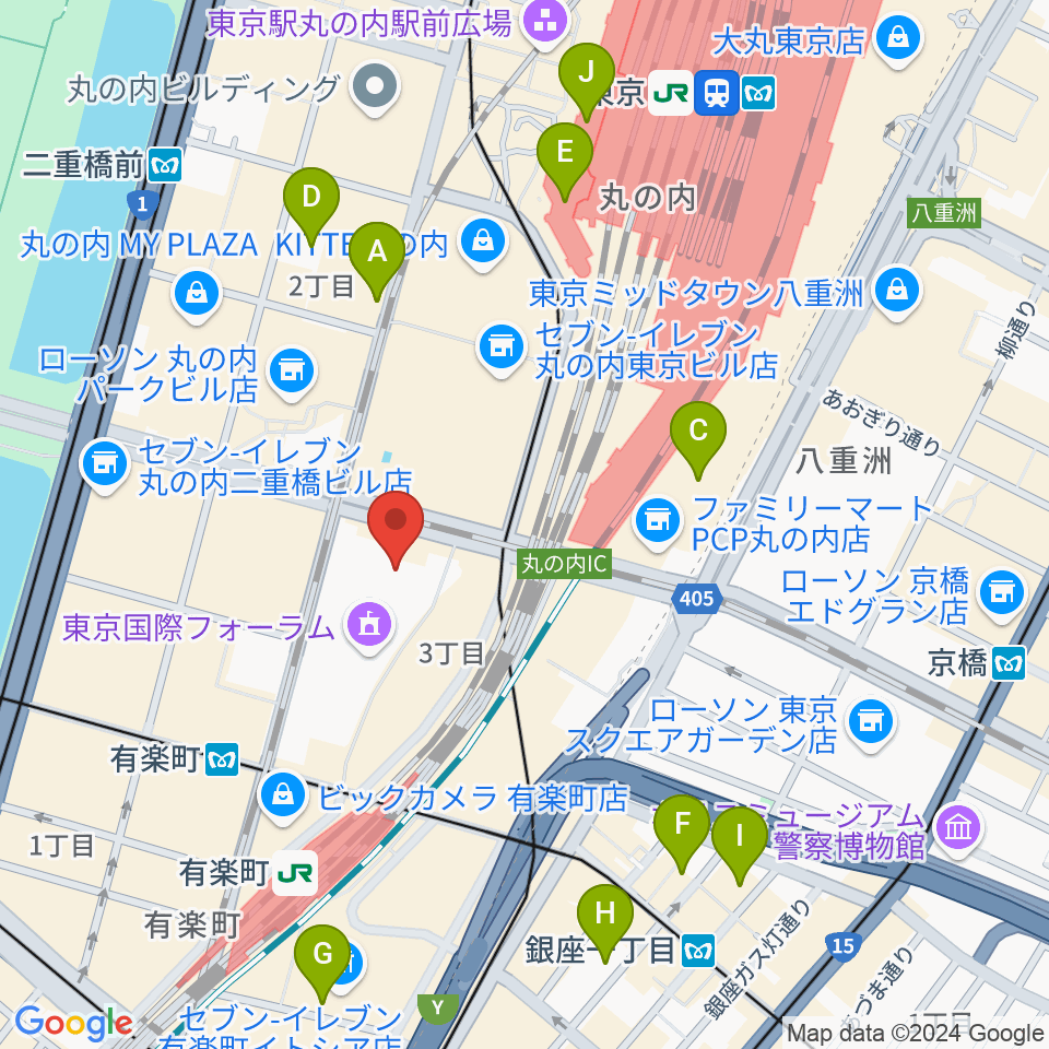 相田みつを美術館周辺のホテル一覧地図