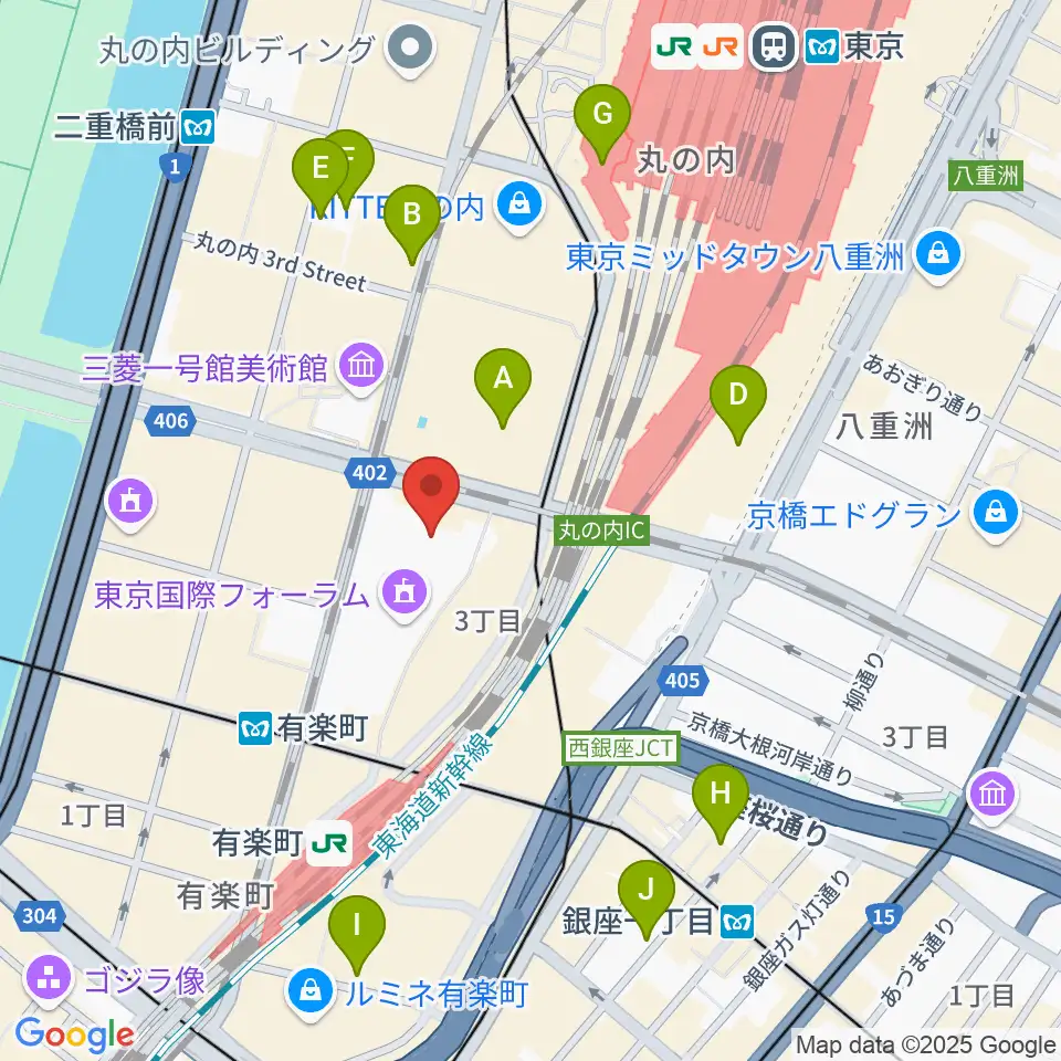 相田みつを美術館周辺のホテル一覧地図