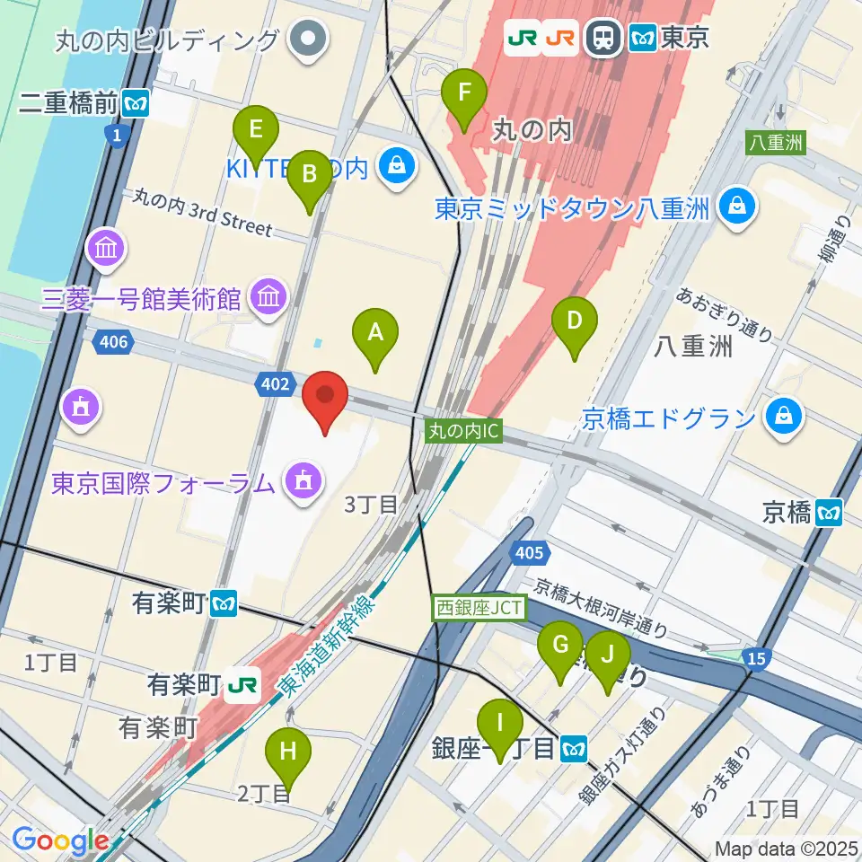 相田みつを美術館周辺のホテル一覧地図