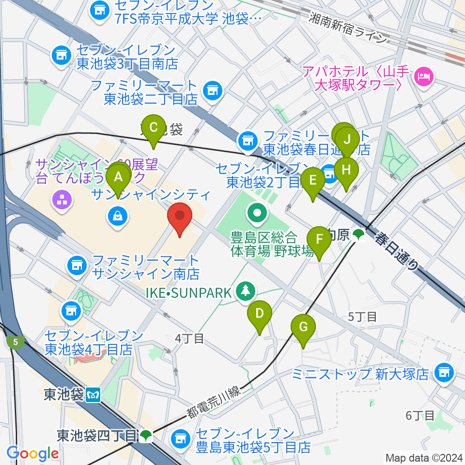 古代オリエント博物館周辺のホテル一覧地図