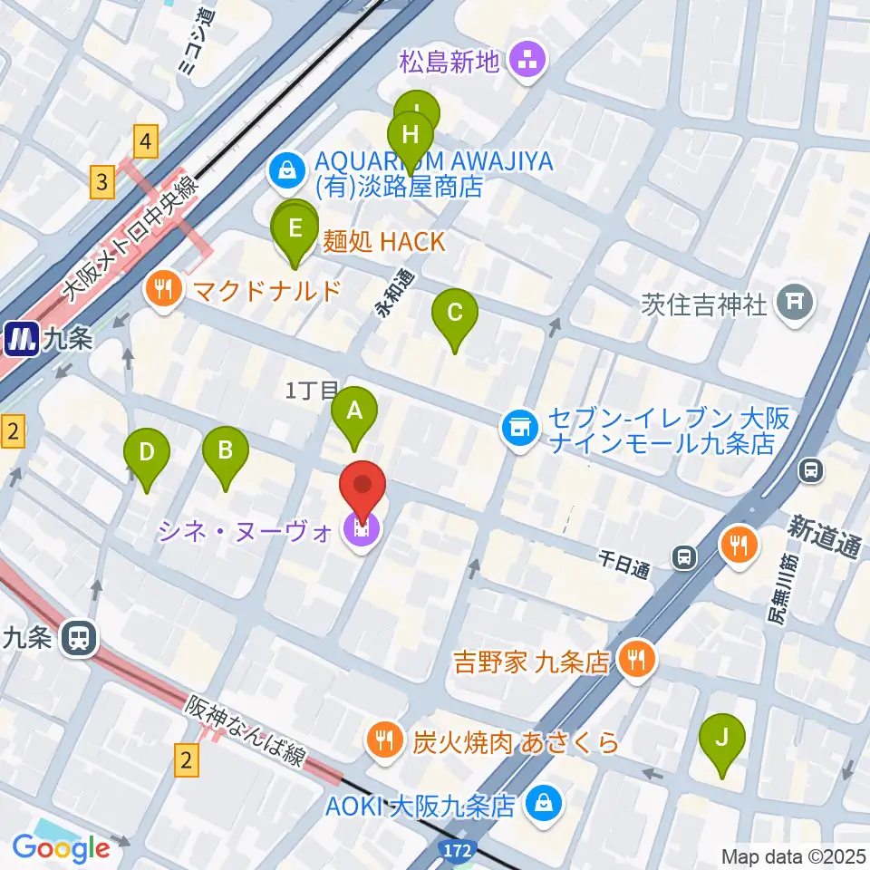 シネ・ヌーヴォ周辺のホテル一覧地図