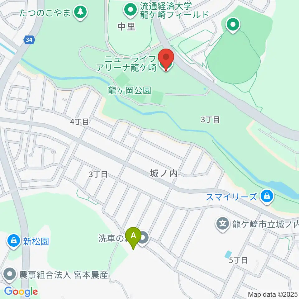 ニューライフアリーナ龍ケ崎周辺のホテル一覧地図