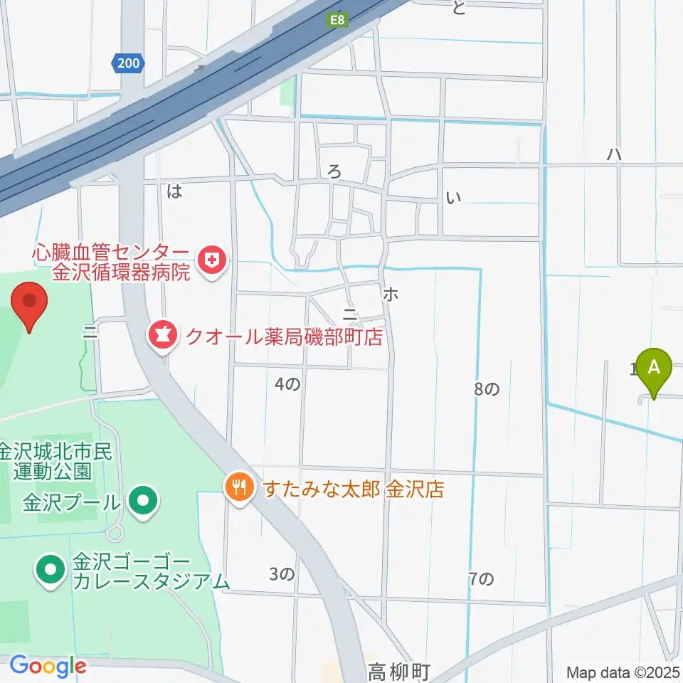 金沢市民野球場周辺のホテル一覧地図
