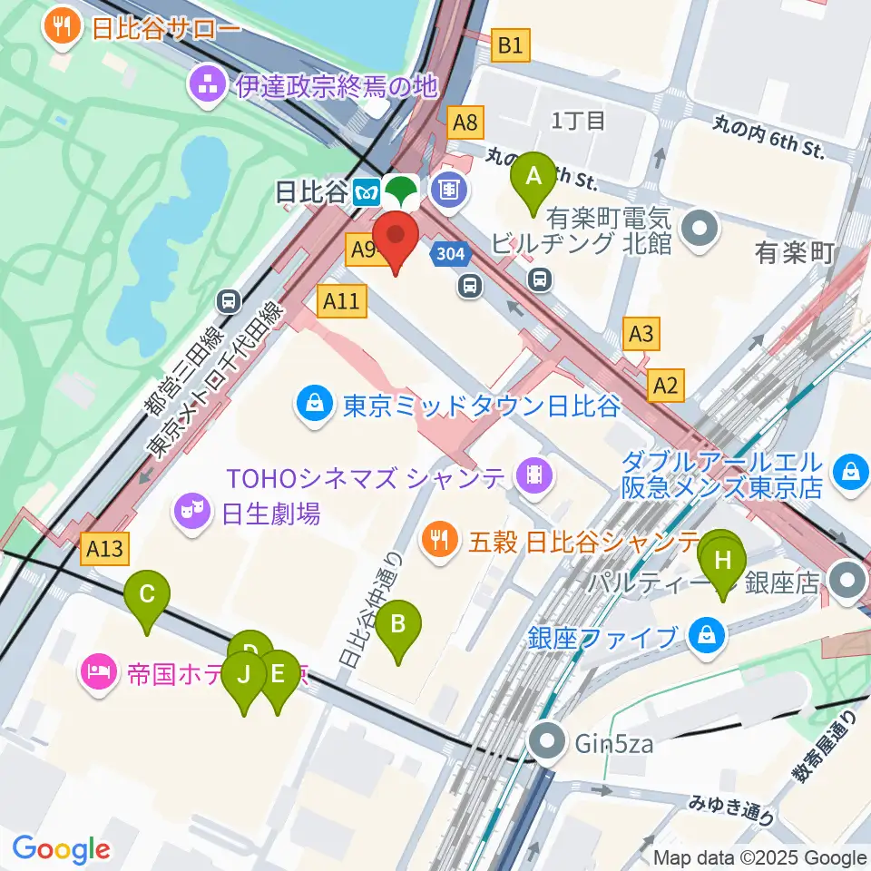ベヒシュタイン・セントラム 東京周辺のホテル一覧地図