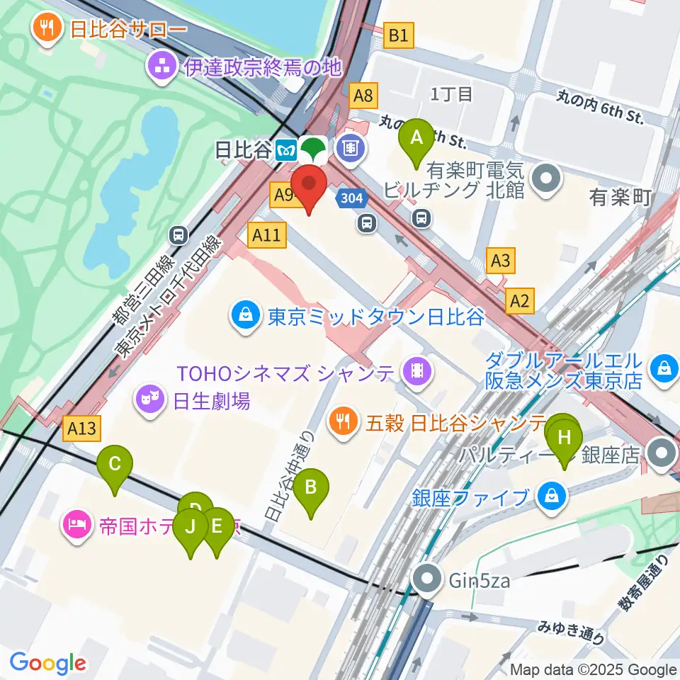 ベヒシュタイン・セントラム 東京周辺のホテル一覧地図