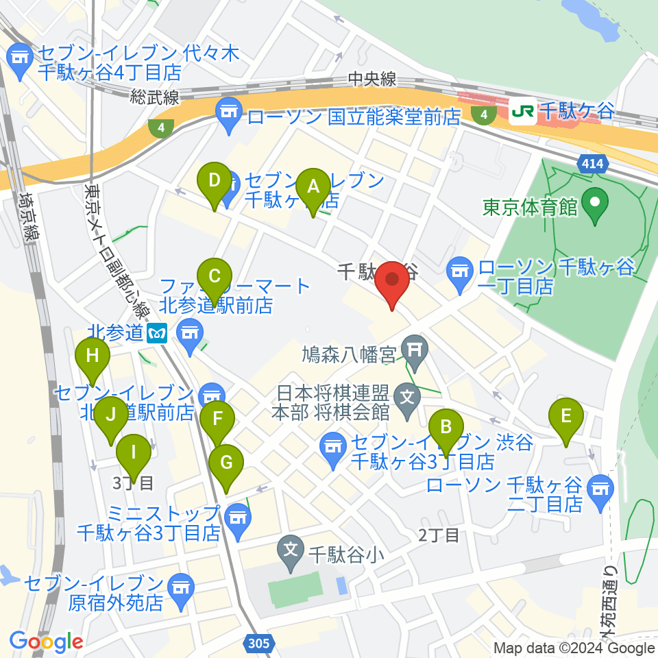 トライアンフスタジオ周辺のホテル一覧地図