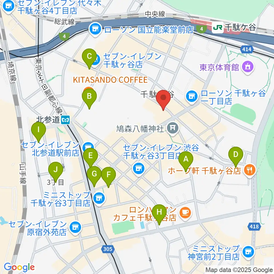 トライアンフスタジオ周辺のホテル一覧地図